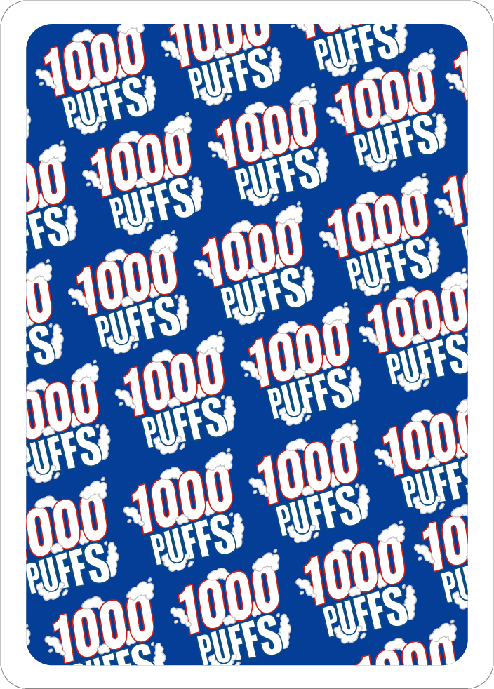 Dos de carte 1000 Puffs